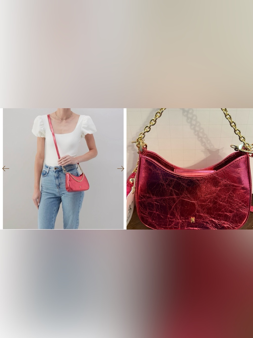 HOBO Rosa Crossbody Leather Crossbody Bag in Pink NWT $148